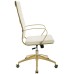 Gold Stainless Steel Highback Office Chair in Gold White