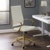 Gold Stainless Steel Highback Office Chair in Gold White