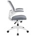 White Base Office Chair in Gray