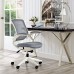 White Base Office Chair in Gray