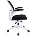 White Base Office Chair in Black