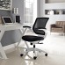 White Base Office Chair in Black