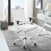 Lattice Vinyl Office Chair in White