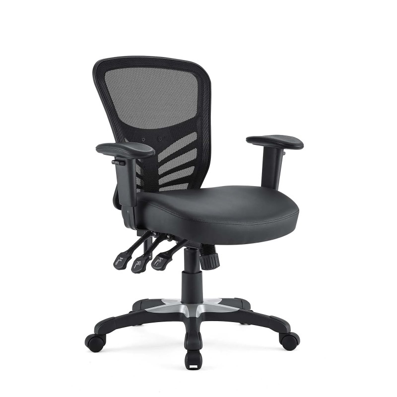 Vinyl Office Chair in Black