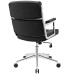 Highback Upholstered Vinyl Office Chair in Black