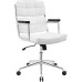 Highback Upholstered Vinyl Office Chair in White