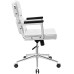 Highback Upholstered Vinyl Office Chair in White