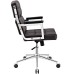 Highback Upholstered Vinyl Office Chair in Brown