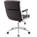 Highback Upholstered Vinyl Office Chair in Brown