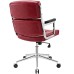 Highback Upholstered Vinyl Office Chair in Red