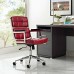 Highback Upholstered Vinyl Office Chair in Red