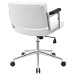 Mid Back Upholstered Vinyl Office Chair in White