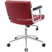 Mid Back Upholstered Vinyl Office Chair in Red