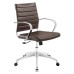 Mid Back Office Chair in Brown