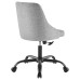 Distinct Tufted Swivel Upholstered Office Chair in Black Light Gray