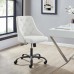 Distinct Tufted Swivel Upholstered Office Chair in Black White