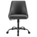 Designate Swivel Vegan Leather Office Chair in Black Gray