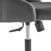 Designate Swivel Vegan Leather Office Chair in Black Gray