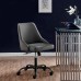 Designate Swivel Vegan Leather Office Chair in Black Gray