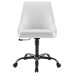 Designate Swivel Vegan Leather Office Chair in Black White