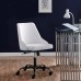 Designate Swivel Vegan Leather Office Chair in Black White