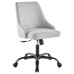 Designate Swivel Upholstered Office Chair in Black Gray