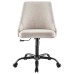 Designate Swivel Upholstered Office Chair in Black Beige