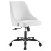 Designate Swivel Upholstered Office Chair in Black White