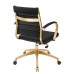 Mid Back Performance Velvet Office Chair in Black