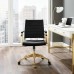 Mid Back Performance Velvet Office Chair in Black