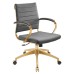 Mid Back Performance Velvet Office Chair in Gray