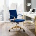 Mid Back Performance Velvet Office Chair in Navy