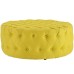 Amour Upholstered Fabric Ottoman in Sunny