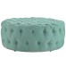 Amour Upholstered Fabric Ottoman in Laguna