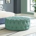 Amour Upholstered Fabric Ottoman in Laguna