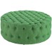 Amour Upholstered Fabric Ottoman in Kelly Green