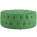 Amour Upholstered Fabric Ottoman in Kelly Green