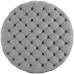 Amour Upholstered Fabric Ottoman in Light Gray