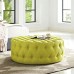 Amour Upholstered Fabric Ottoman in Wheatgrass