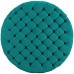 Amour Upholstered Fabric Ottoman in Teal