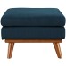 Engage Upholstered Fabric Ottoman in Azure