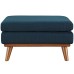 Engage Upholstered Fabric Ottoman in Azure