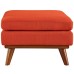 Engage Upholstered Fabric Ottoman in Atomic Red