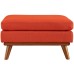 Engage Upholstered Fabric Ottoman in Atomic Red