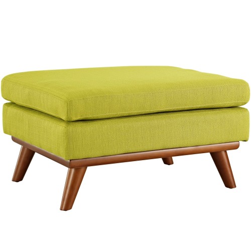 Engage Upholstered Fabric Ottoman in Wheatgrass