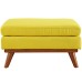 Engage Upholstered Fabric Ottoman in Sunny