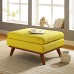 Engage Upholstered Fabric Ottoman in Sunny