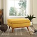 Engage Upholstered Fabric Ottoman in Citrus