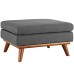 Engage Upholstered Fabric Ottoman in Gray