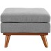 Engage Upholstered Fabric Ottoman in Expectation Gray